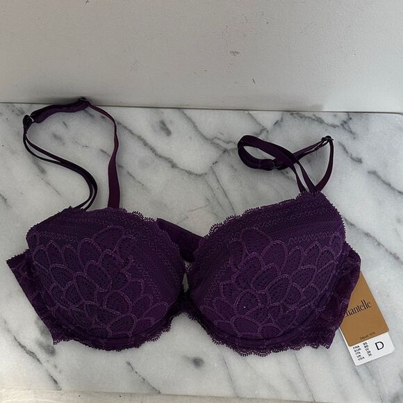 Chantelle padded Purple Lace Bra 36D NWT New - Picture 1 of 8